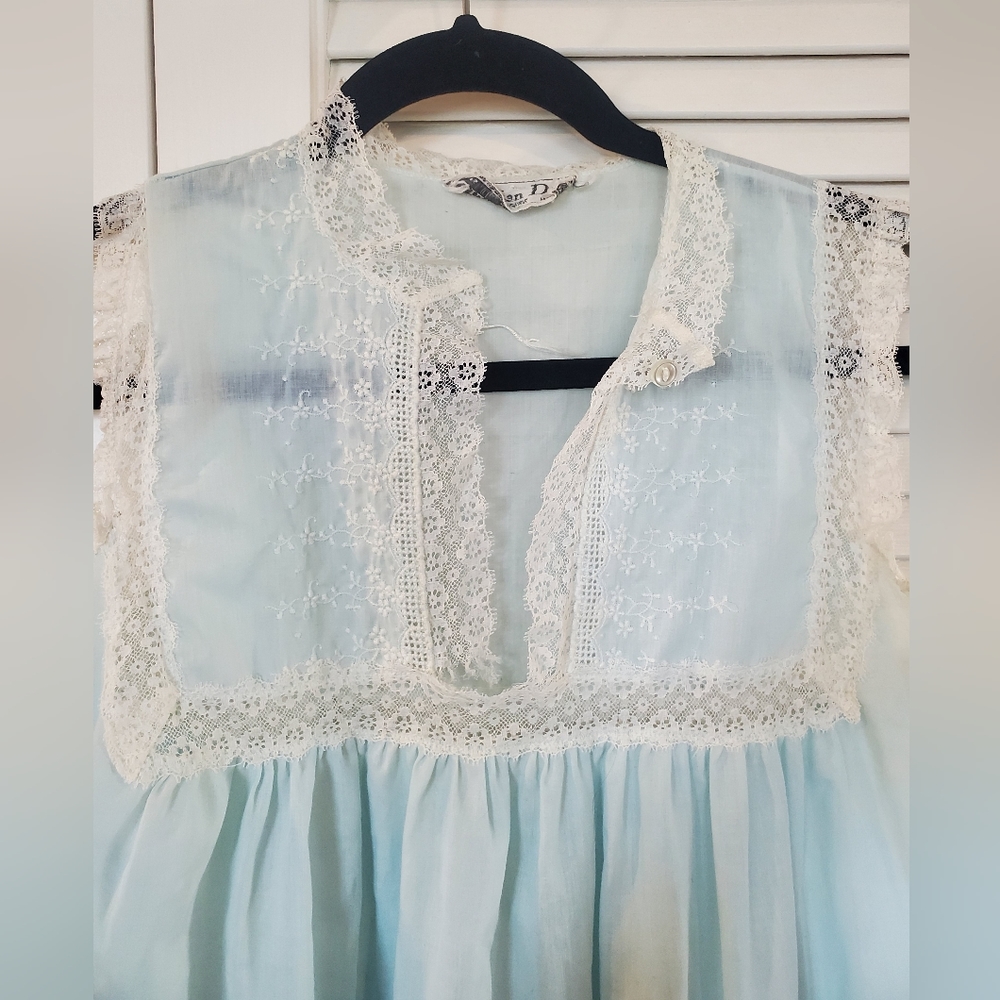 Vintage Dior baby blue nightgown fits size S/M